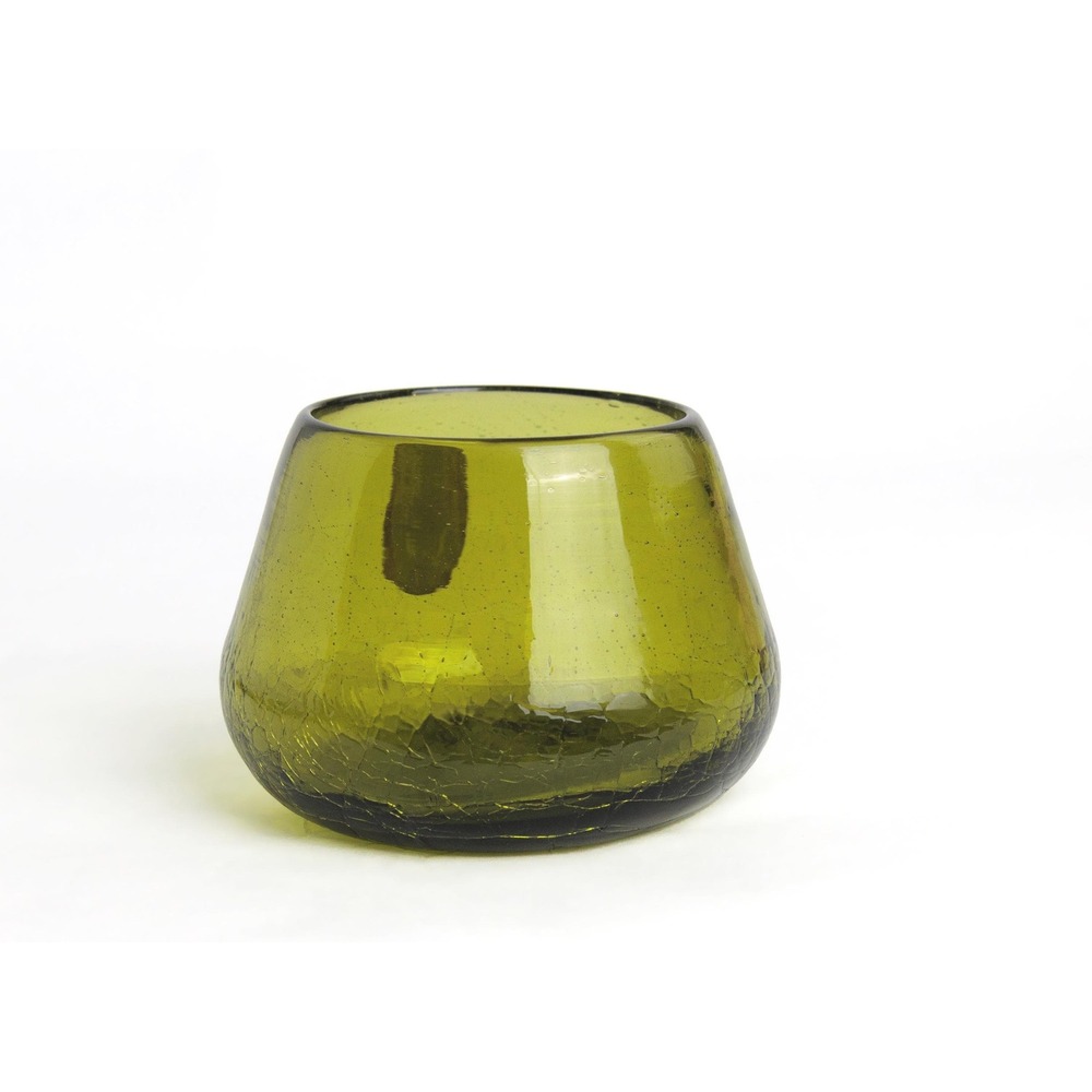Vintage Pilgrim Glass Green Crackle Glass Bud Vase Mid-Century - Picture 3 of 6